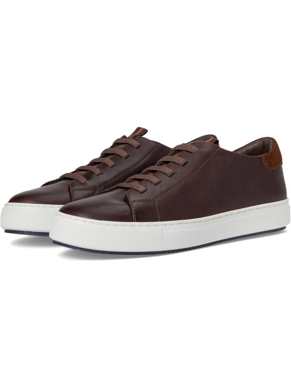 Johnston & Murphy Men's Dark Brown Closed Toe Flexible Casual Leather Sneakers